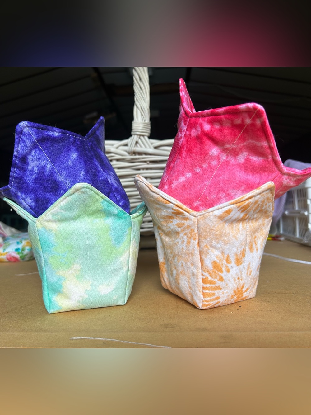 Handmade Tie Dye Pint Cozy - Set of 4